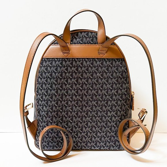 Michael Kors Brooklyn Medium Backpack MK Signature Denim Multi - Picture 3 of 10